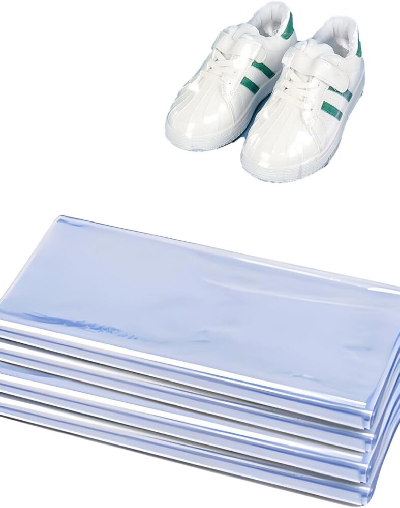 100-Pack Shoe Shrink Wrap Bags - 11x18 Inches Sneaker Heat Shrink Wrap for Men & Women - Shoe Organizer Bags to Prevent Sole Yellowing & Keep Dust Away (100) (shoe bag-100PCS)